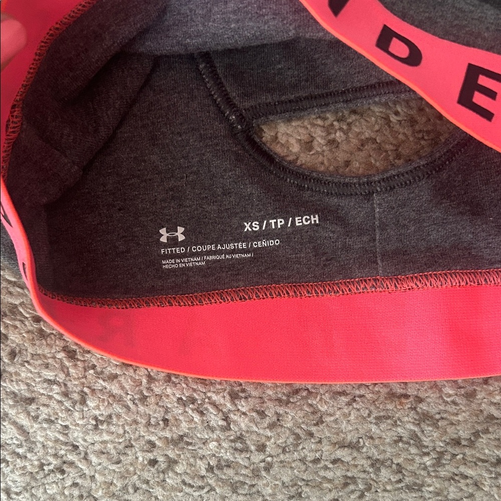 Under Armour Charcoal and Neon Pink Sports Bra - Picture 3 of 3